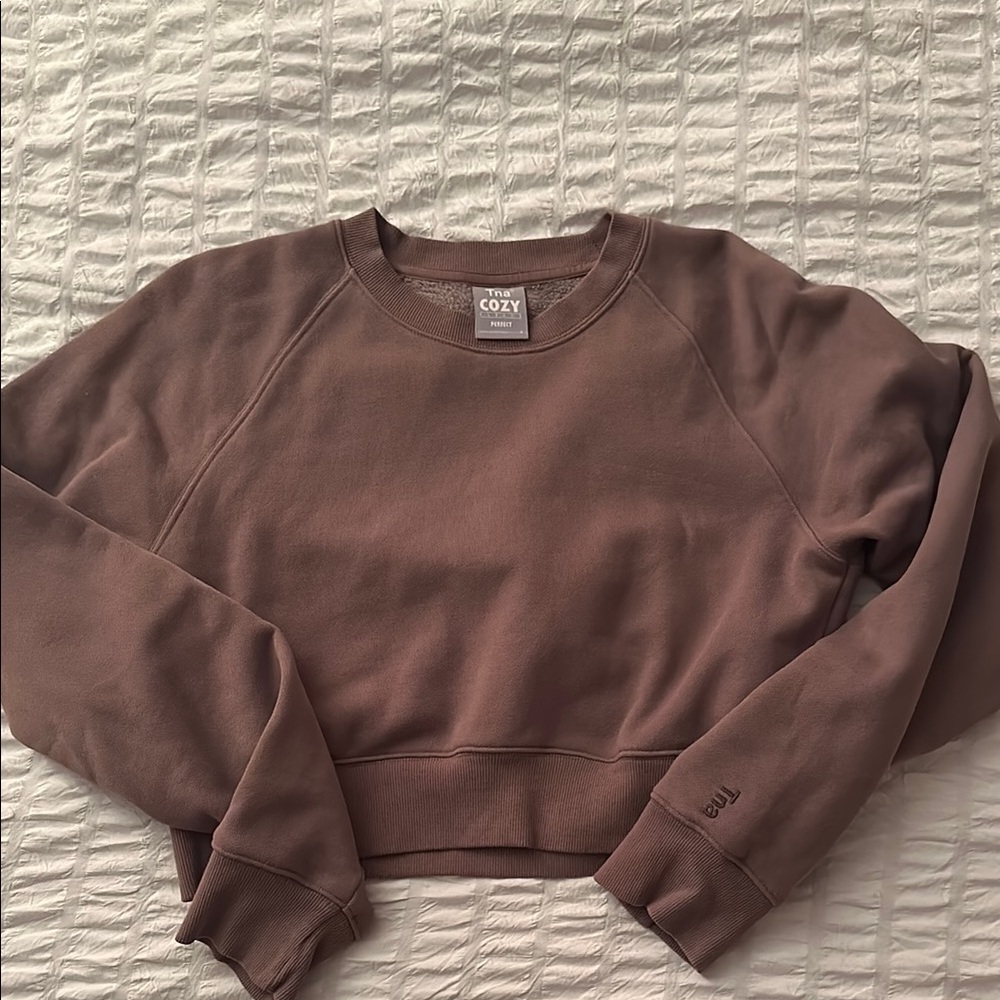 Aritzia TNA Perfect fleece Cropped Sweatshirt